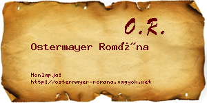 Ostermayer Romána névjegykártya